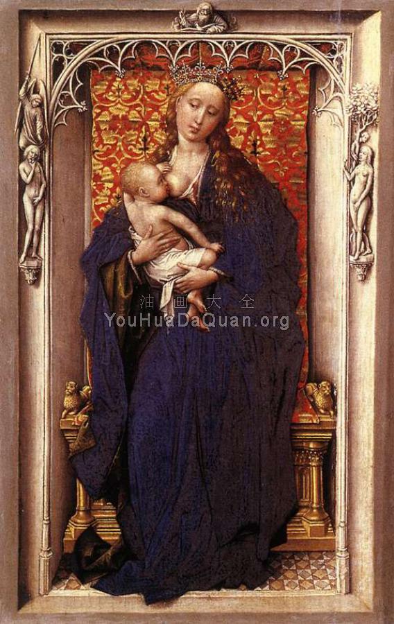 Madonna and St Catherine of Alexandria-Diptych left - 罗吉尔·凡·德·韦登